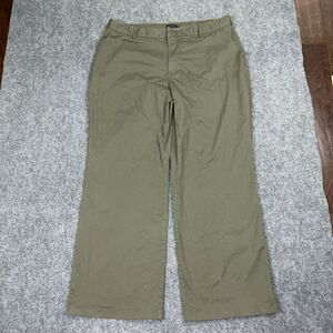 Good American Pants Womens Size 18 Green Twill Wide Leg Casual
